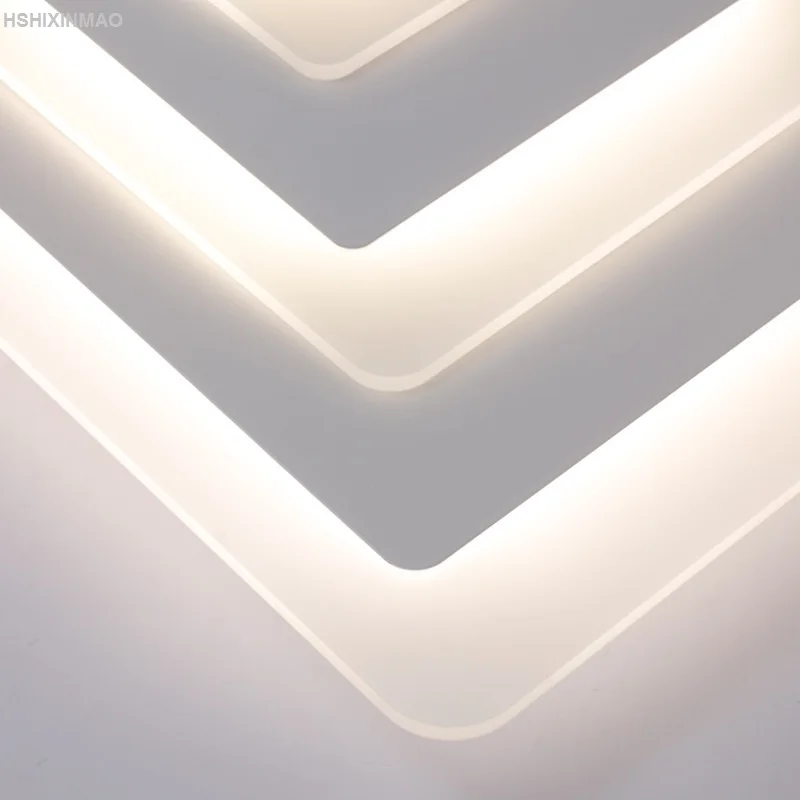 Led современной гостиной потолочный светильник ультра-тонкий акрил площадь спальни дистанционный пульт затемнением потолочные светильники AC90-260V