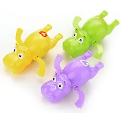 Новый прекрасный ребенок Бегемот Игрушки для плавания пластиковая ветряная Речная лошадь игрушки для ванной развивающие игрушки