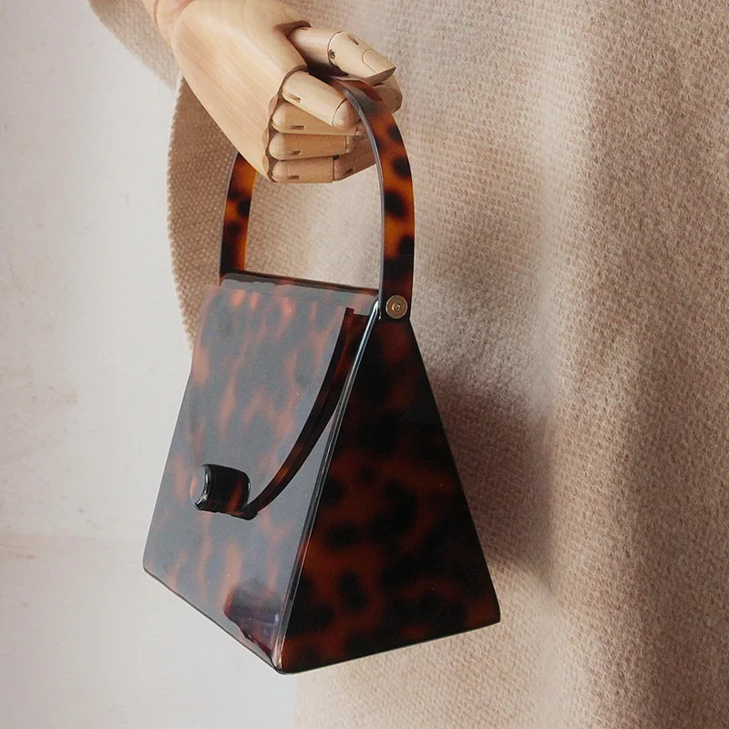 Разноцветный квадратный акриловый клатч с леопардовым принтом, роскошные дизайнерские женские сумки-мессенджеры, брендовые Европейские сумочки с чехлом