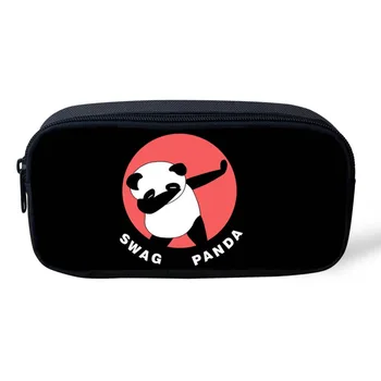 

THINK Swag Panda Cartoon Kids Pen Pouch for Child School Supplies Cute Toiletry Bag Polyester Makeup Bag for Women Cosmetic bag