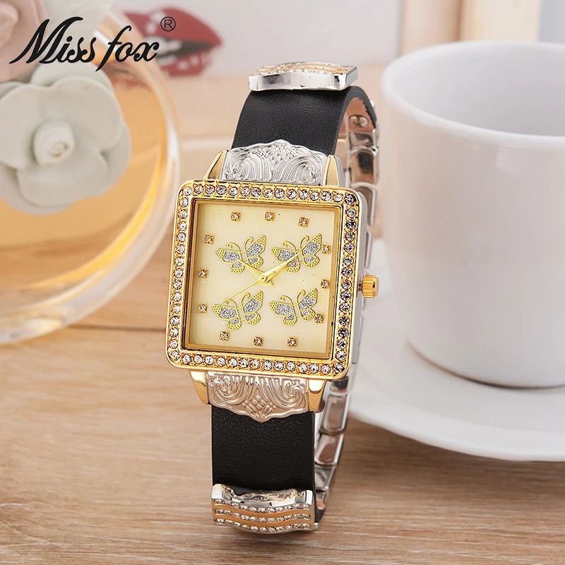 

Miss Fox Women Watches Top Brand Bracelet Fashion Luxury Casual Clock Stainless Steel Belt Ladies Wrist Watch Relogio Feminin
