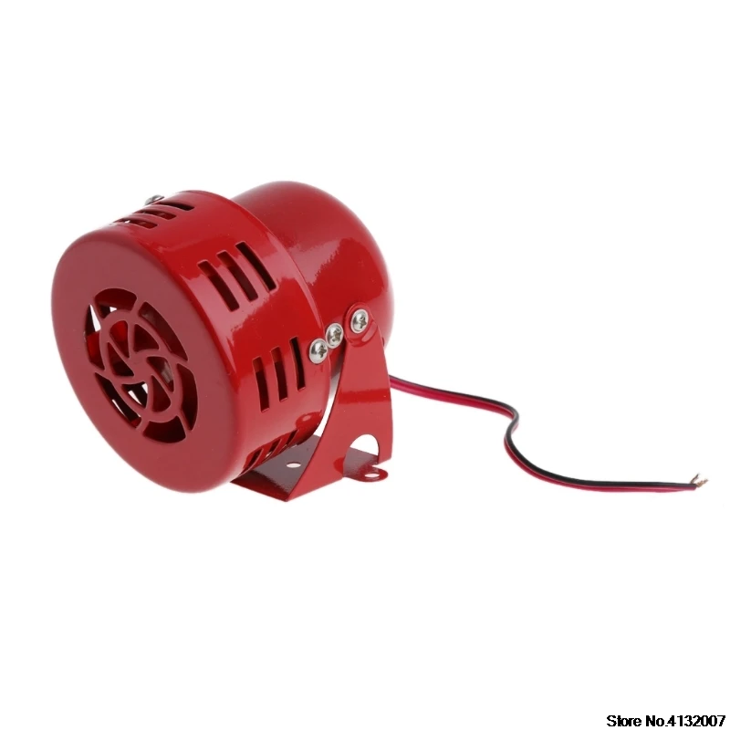 

1950s 12V Car Truck Motorcycle Driven RED Air Raid Siren Horn Alarm 50's 828 Promotion