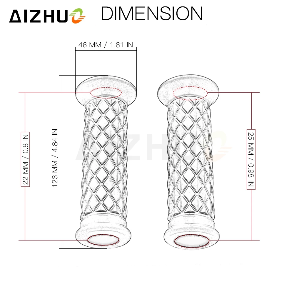 22 25 мм Мотоцикл Универсальный винтажный резиновый руль для мотоцикла Suzuki volasia 800/Boulevard C50 Marauder 800/Boulevard M50