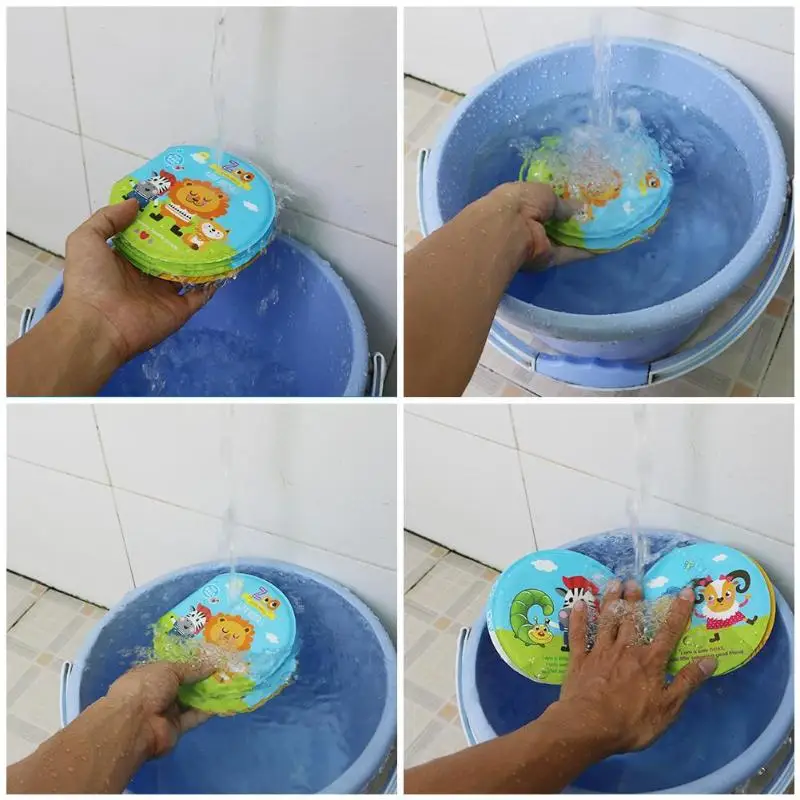 Детские игрушки для ванной тканевые книги водонепроницаемые Дети Раннее Обучение с BB устройства развивающие игрушки