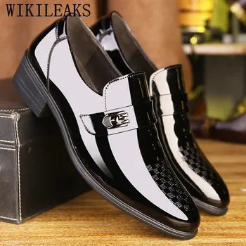 

Mens Dress Shoes Office Party Italian Charol Designer Formal Shoes Men Loafers Man Shoes Sapato Social Masculino Herren Schuhe