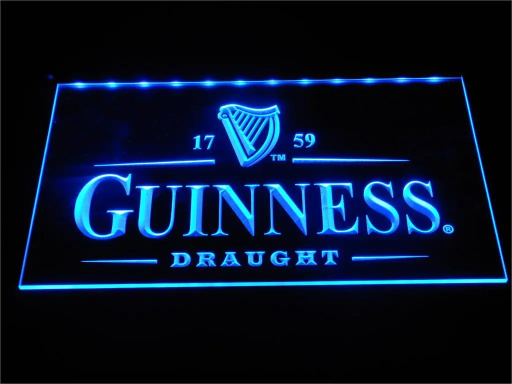 A002 Guinness винтажные логотипы пивной бар светодиодный неоновый светильник с переключателем вкл/выкл 20+ цветов 5 размеров на выбор