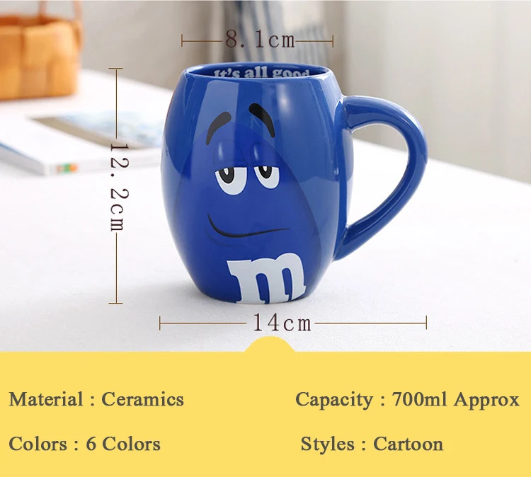 Цветная кофейная овсянка кофейные кружки глазурь кофе молочная чашка вода чай кружки Посуда для напитков креативная M& M's мм бобы керамическая кружка