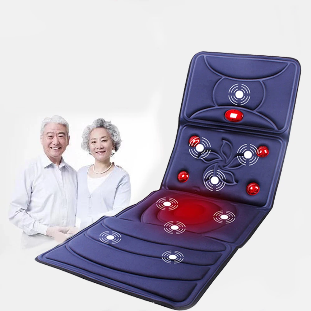 

220V Eight Modes Collapsible Full Body Massage Mattress Automatic heating Multifunction Far Infrared vibration Massager Cushion