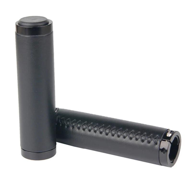 

1 Pair PU Leather Bicycle Handlebar Grip Soft Comfortable Grips Lock-on Mountain Bike Handlebar ZJ55