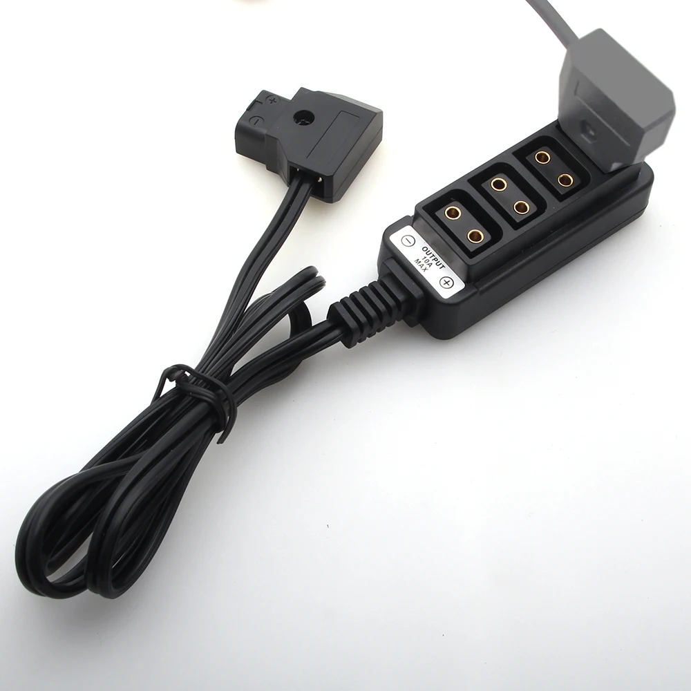 

Male D-Tap Power Tap to 4 Female D-Tap P-Tap Hub Adapter for Photography Power