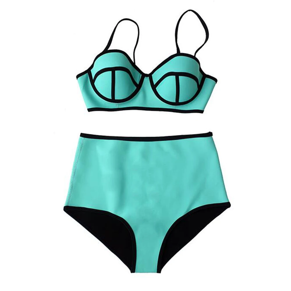 New High Quality Swimwear Women Printed Plus Size Backless Bikini