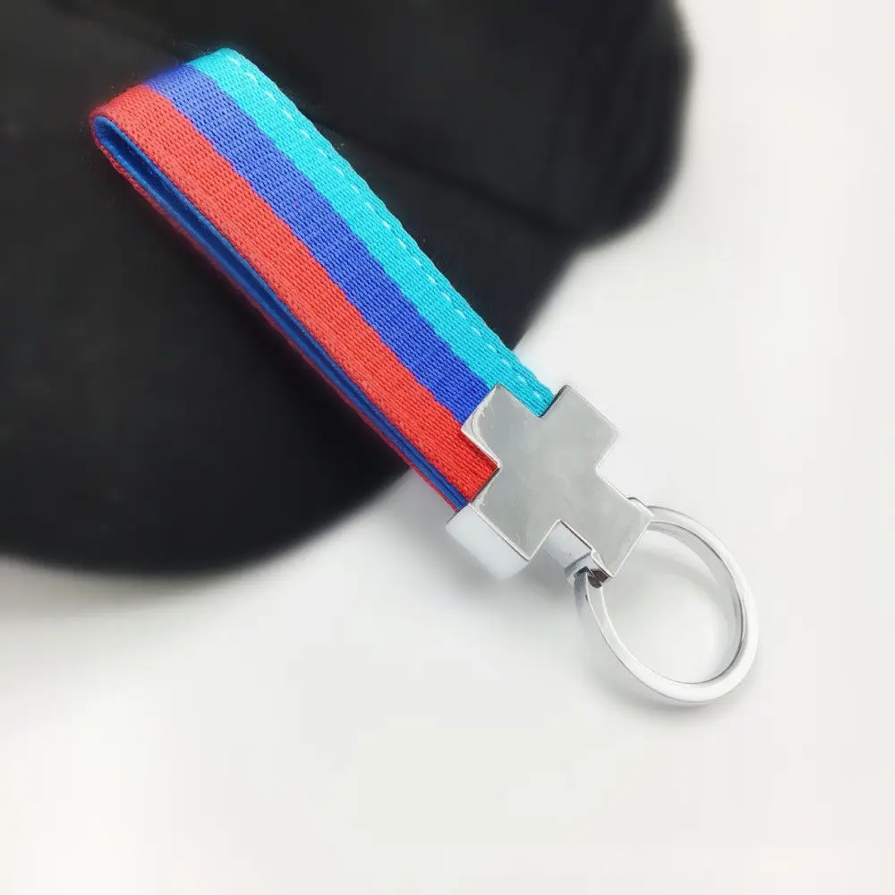 Keychain stripe key lanyard flag keyring ring car jdm band remote germany