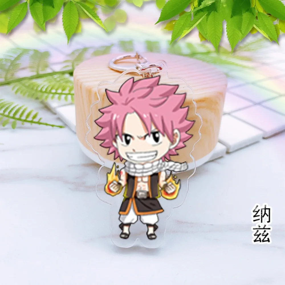 

FAIRY TAIL Acrylic cosplay pendant Keychain Lucy Happy cat Kana Alberona activity small gift bag pendants Lovely fashion Llavero