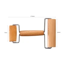 Деревянная скалка для теста для пиццы, ролик для домашней кухни, инструмент для выпечки хлеба и пирога MF999