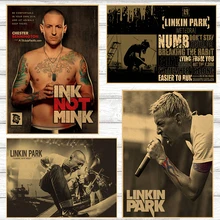 Ностальгическая рок-группа Linkin Park Честера Чарлза БЕННИНГТОНА/крафт-бумага/кафе/Бар плакат/Ретро плакат/42*30 см