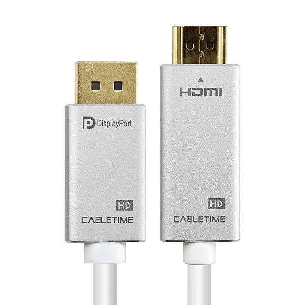 Кабель DisplayPort to HDMI кабель адаптер 4K 30Hz DP To HDMI позолоченный DisplayPort1.2 для HDTV проектора ноутбука, Montor N165 - Цвет: silver