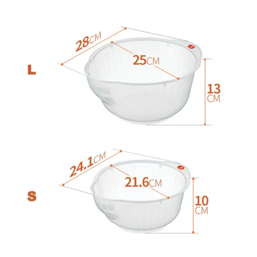 Миска для мытья риса, корзина для мытья фруктов с боковыми и дном, кухонные принадлежности kichen