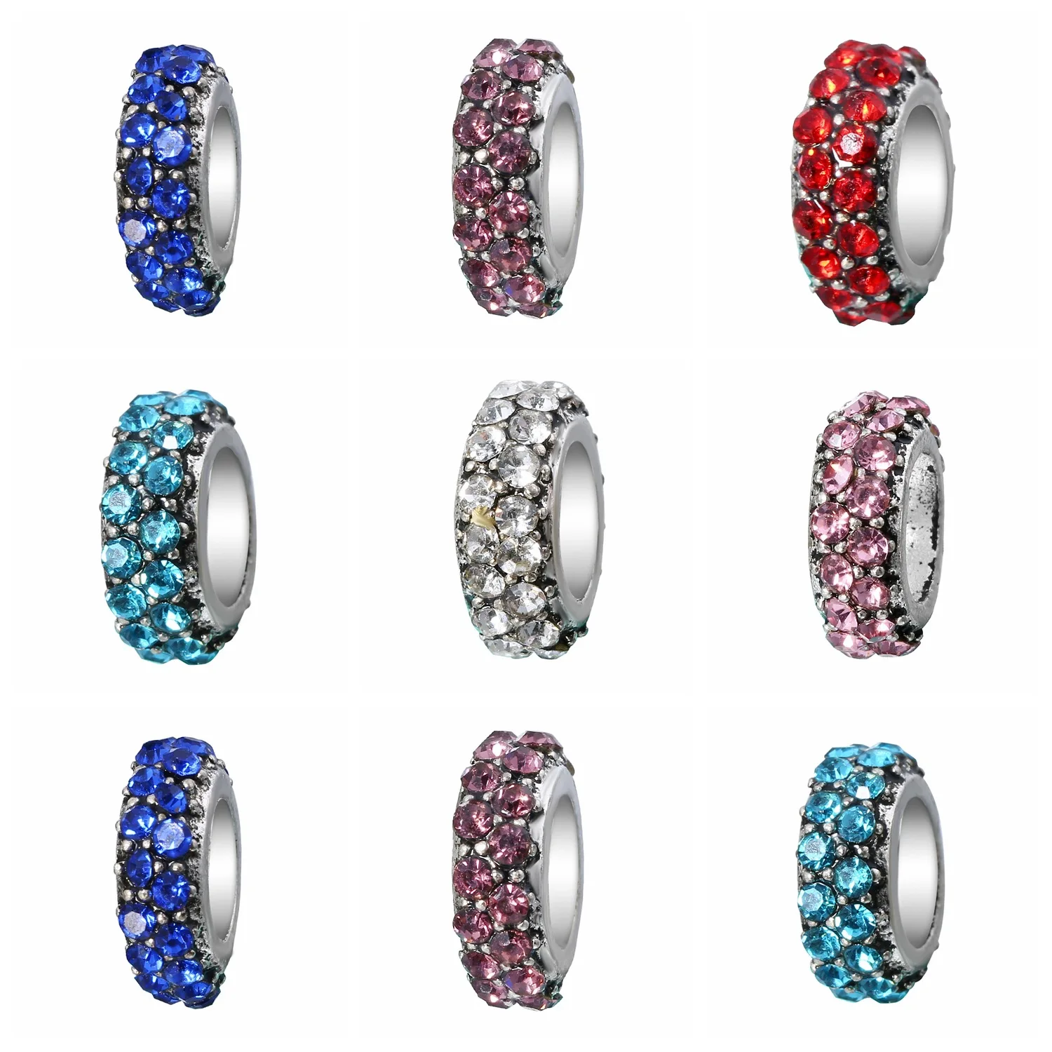 Vintage 925 Sterling Silver Original crystal Charm Fit Pandora