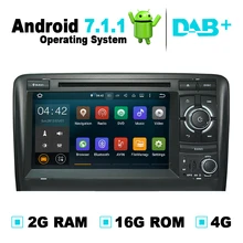2G Ram Android 7.1 reproductor de DVD del coche sistema de navegación GPS auto Radios medios estéreo para Audi A3 soporte digital TV dvb-t isdb-t dvr