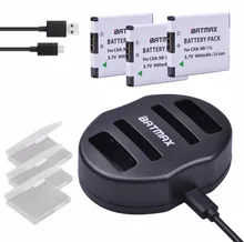 3-Pack NB-11L NB-11LH NB11L Batteries & double chargeur avec câble USB pour Canon Powershot 130 IS, 115 IS, A2500 ELPH 135, 140 IS(China)