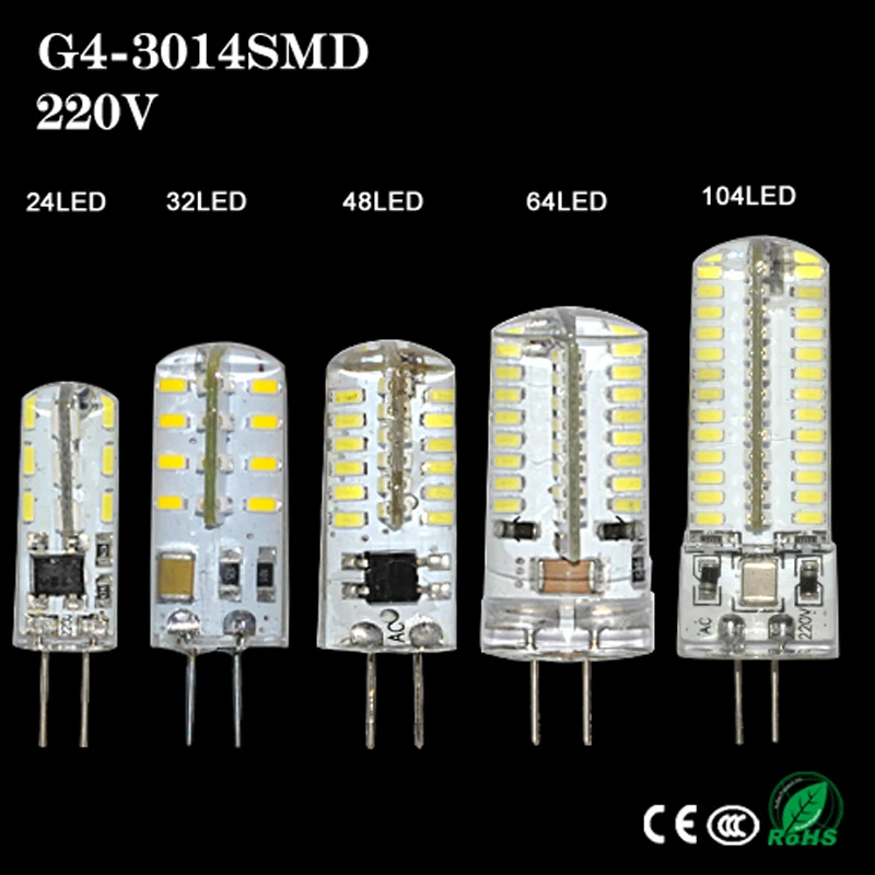 3 Вт 4 5 6 7 8 9 силиконовый корпус E14 G4 G9 светодиодный светильник DC12V AC220 В AC110V