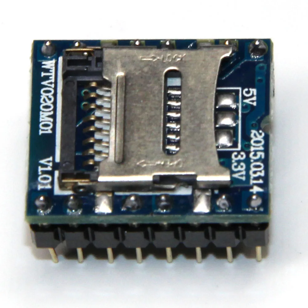 1 шт. WTV020 WTV020SD 20SS Mini SD карта MP3 звуковой модуль голосовой для PIC Arduino 2560 UNO R3 16P|module for