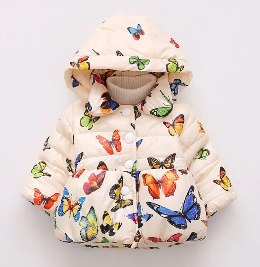 Buy Baby Girls Butterfly Print Hoodies Jacket & Coat
