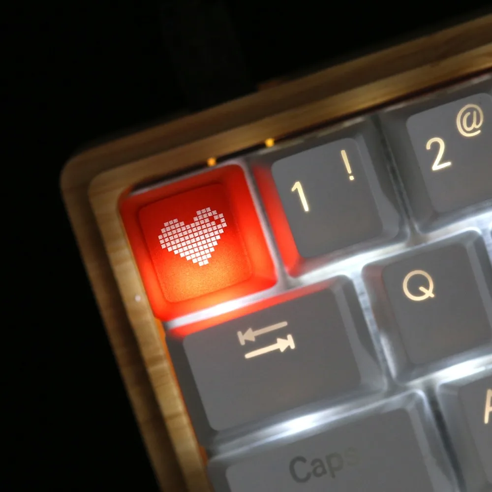 KBDfans красный пиксель любовь keycap esc введите ключ oem высоко ABS материал