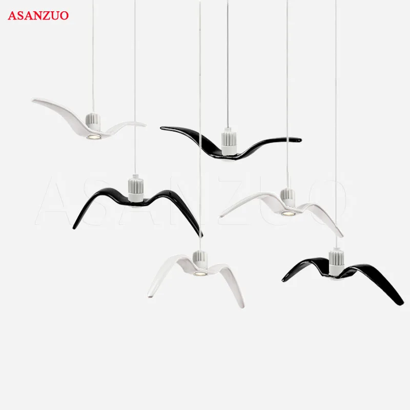 

Nordic post-modern pendant lamp Creative personality Resin Brokis Night Birds silhouette sky freedom bird Seagull pendant lamp