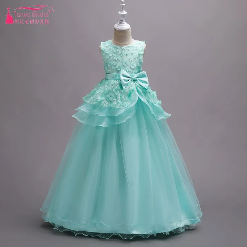 pearl pink flower girl dress