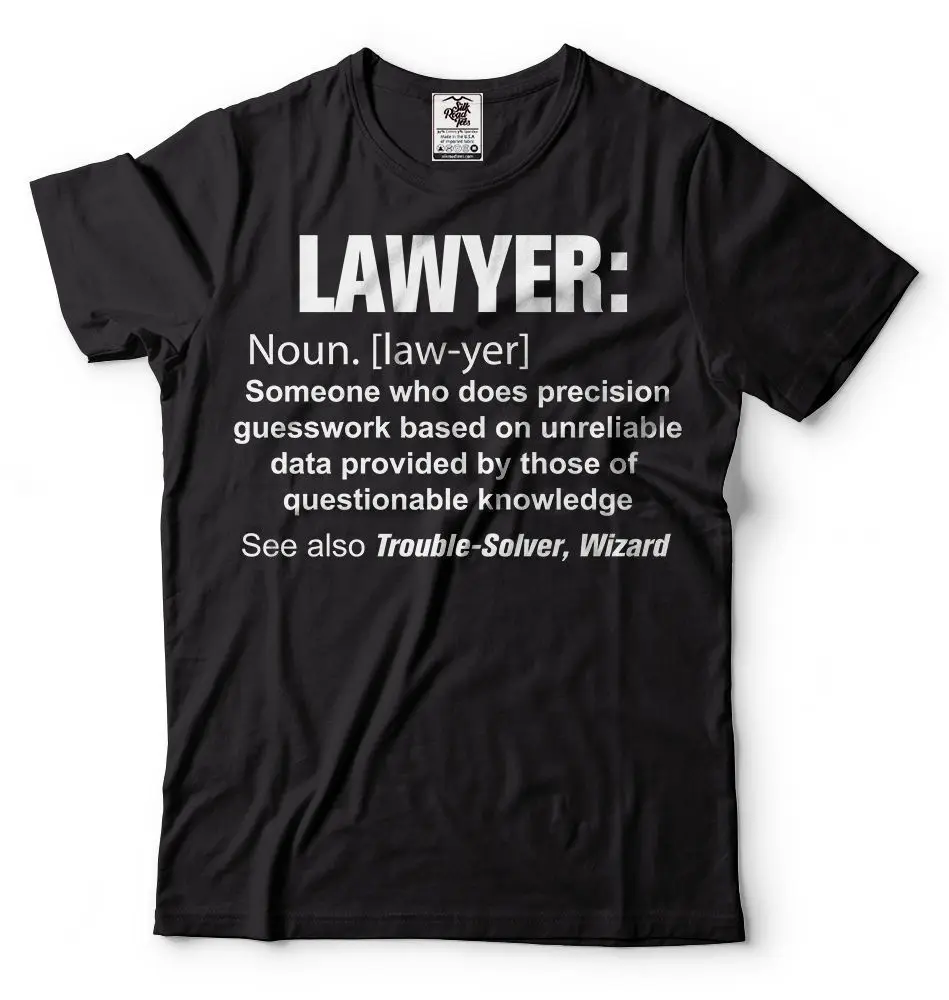 Футболка с принтом &quotLawyer&quot Забавные адвокат футболка определение Noun права 2019