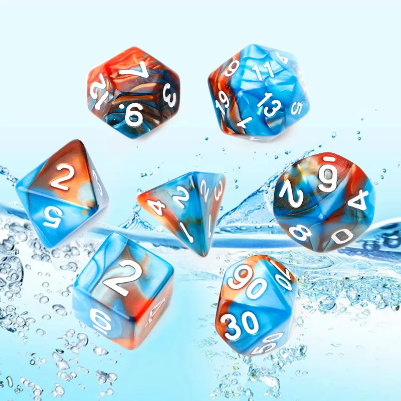 

7pcs/Set Acrylic Polyhedral Dice For TRPG Board Game Dungeons And Dragons D4-D20