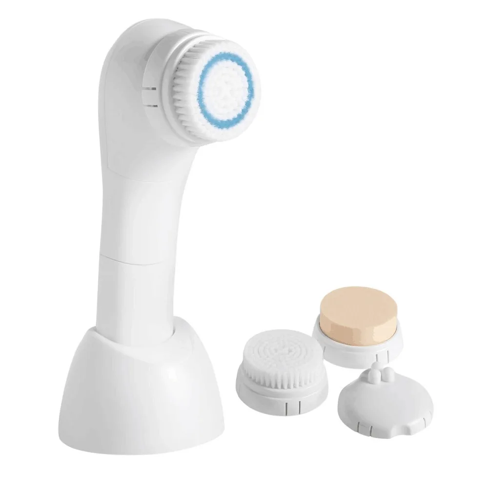 

Ultrasonic Vibrating Facial Cleansing Brush Face Cleanser Waterproof with Dermabrasion Brush Sensitive Brush Wrinkle Eraser