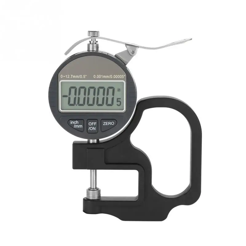 

0-12.7mm Measuring Instrument Thickness Gauge Digital LCD Display Paper Leather Cloth Thickness Gauge Measuring Tool Range