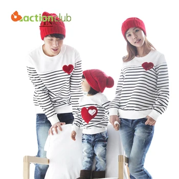 Actionclub Family Matching Clothing Soft Cotton Shirt Matching Mother Daughter Clothes Family Look Style Father Mother Son KU849