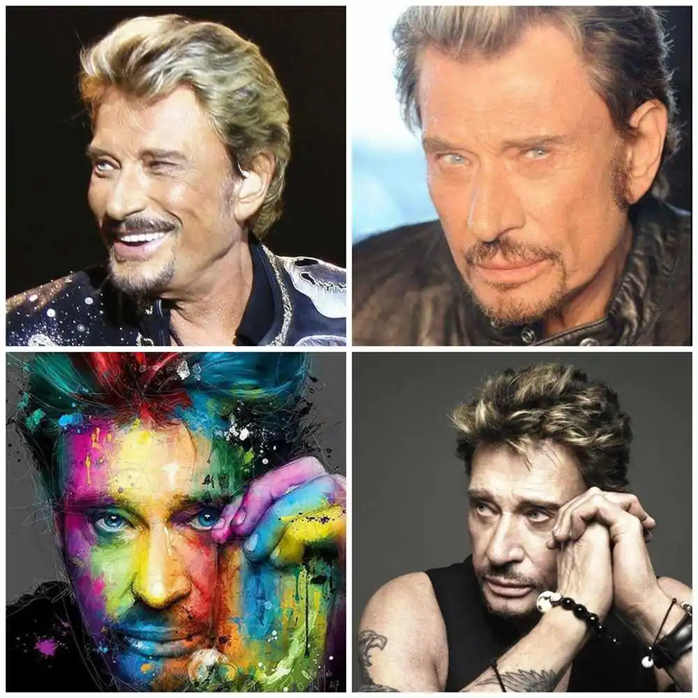 

HUACAN New Diamond Embroidery 2019 Johnny Hallyday 5d Diamond Painting Kit Diamond Mosaic Picture Rhinestone Decoration Home