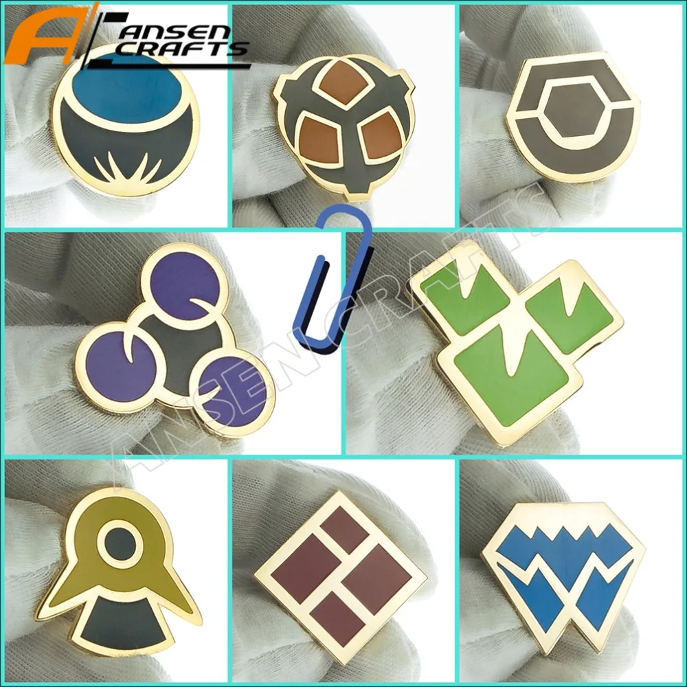 

Pokemon Gym Sinnoh Gen4 Complete 8 Items Pin Badge