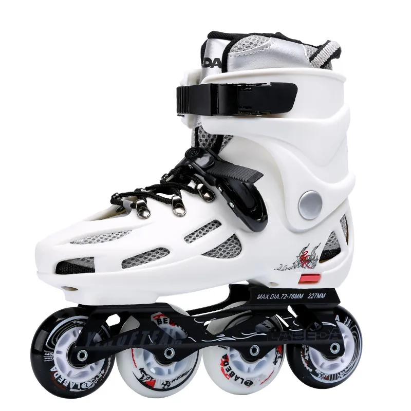 Размеры 36–43 Качество роликовых коньках обувь с белый или черный цвет и Съемный внутренний бак для малыша/взрослых роликовых коньках обувь - Цвет: WHITE