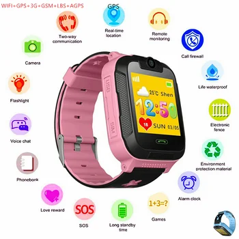 

Kids Smart Watches Wifi GPS 3G GSM Girls Boy Camera Clock Nano Sim Card LBS Mobile Smartwatch Fitness Pedometer Bracelet Wrist