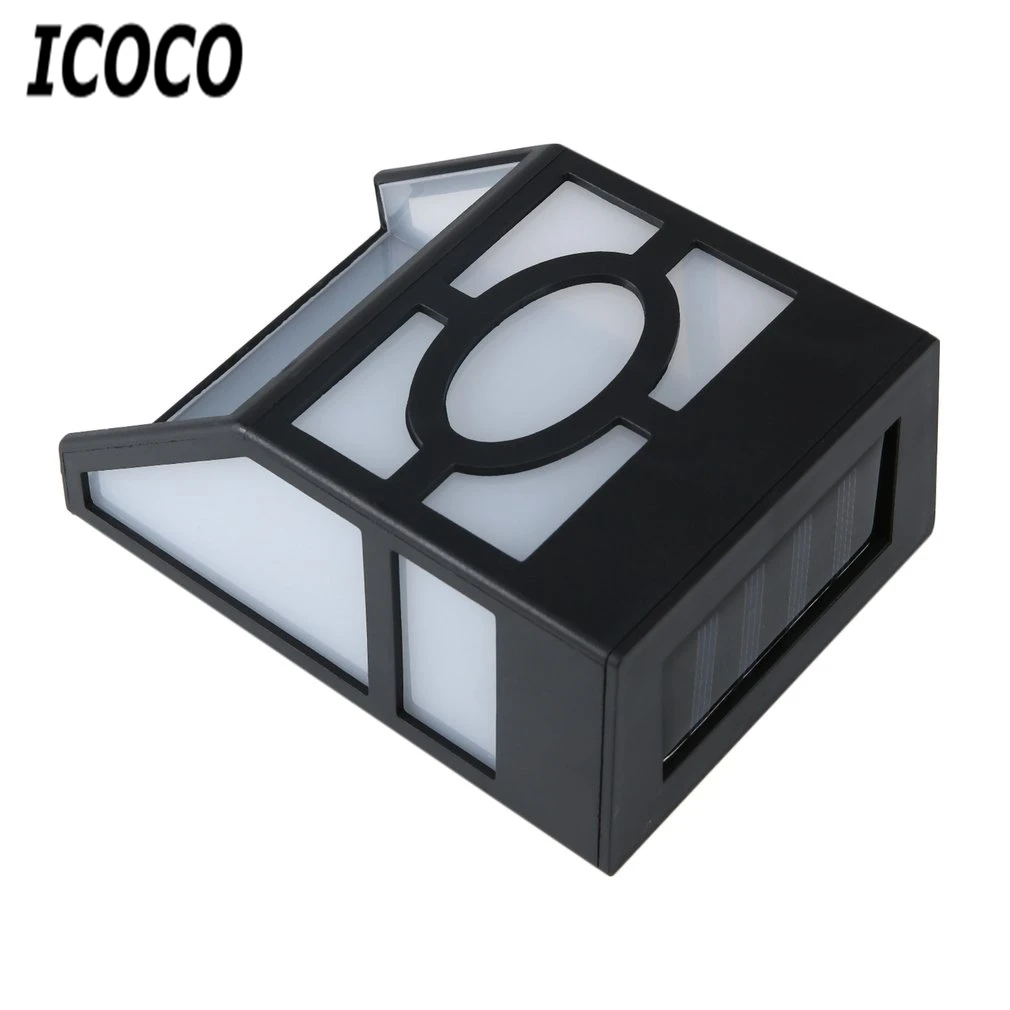 Lâmpada de Parede Movido a Energia Solar à Prova Água do Jardim ao ar Icoco Pacote Solar 2 Leds Levou Luz d' Livre Quintal Caminho Cerca Lâmpada 5 Ip44 12 LEVOU Luz Solar à prova d' água