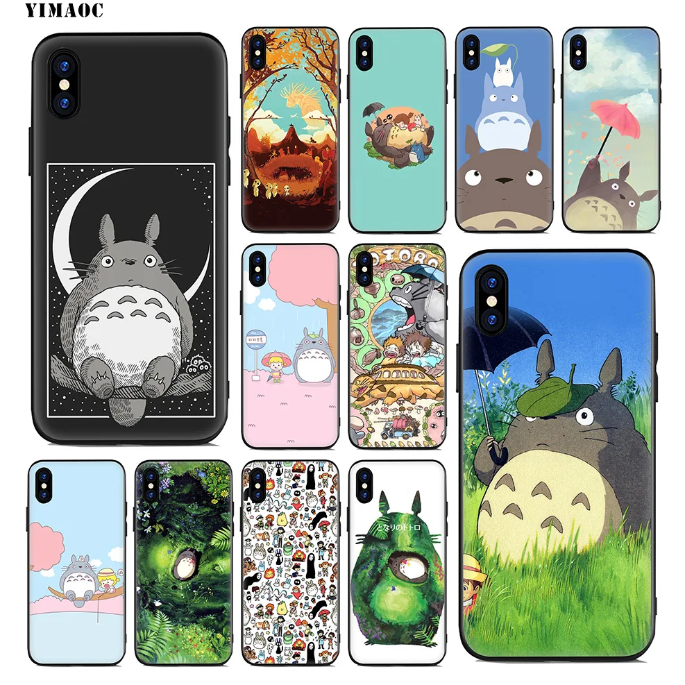 Мягкий силиконовый чехол YIMAOC My neighter Totoro для iPhone 11 Pro Xr Xs Max X или 10 8 7 6 6S Plus 5 5S SE |