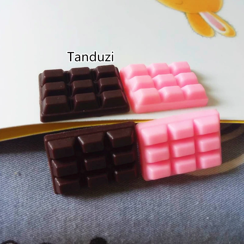 Tanduzi 30PCS Cute Mini Artificial Chocolate Plastic Fake Cake Simulation Deocoration PVC Chocolates Miniature Food Model | Дом и сад