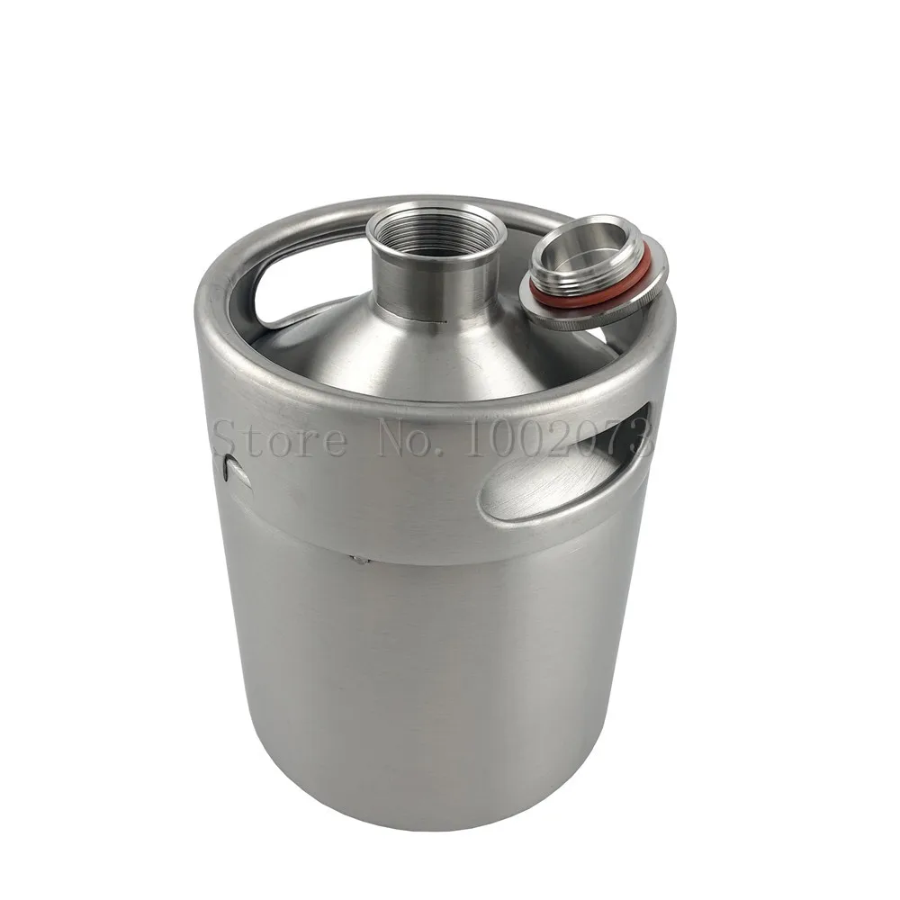 5L4L2L Stainless Steel  Mini Keg Beer Growler Portable Beer Bottle Home Brew Beer Making Bar Accessories Tool (3)