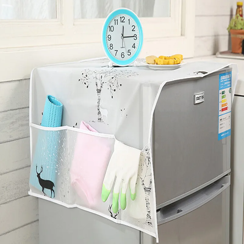 Новые прозрачные с рисунком водонепроницаемые чехлы для холодильника полотенца бытовая техника моющиеся сумки для хранения