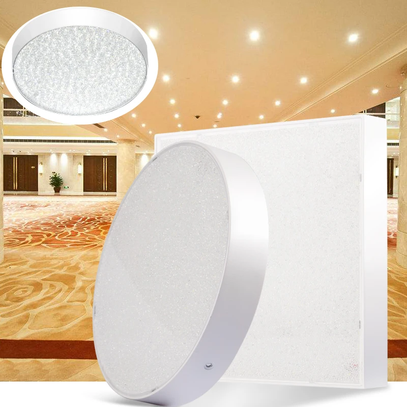

LED downlight Panel Light No strobe 85-265V 30W 110V 220V Square Round ceiling lamp LED Surface Mounted with Driver