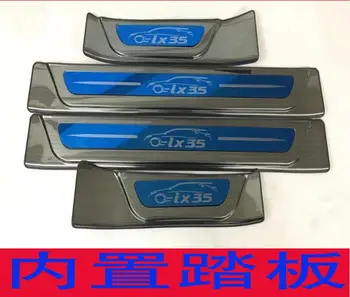 

for hyundai IX35 2018 Threshold Bar Stainless steel Black Titanium Drawing welcome pedal interior anti-polish