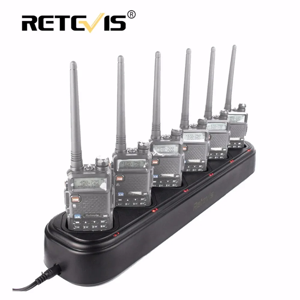 New Retevis R-611 Rapid Safe Six-Way Charger Single-Row Radio/Battery Charger For Baofeng UV-5R UV5R Walkie Talkie Retevis RT-5R