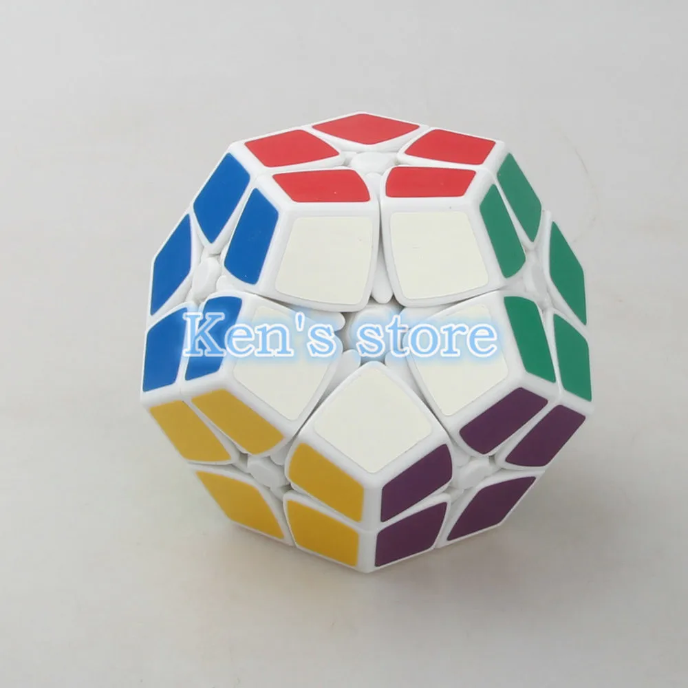 Shengshou Megaminx Логические головоломки Куба Профессиональный 2 х 2x2 ПВХ и матовая Наклейки Cubo Головоломка Куб Скорость извилистые Классические игрушки - Цвет: Белый