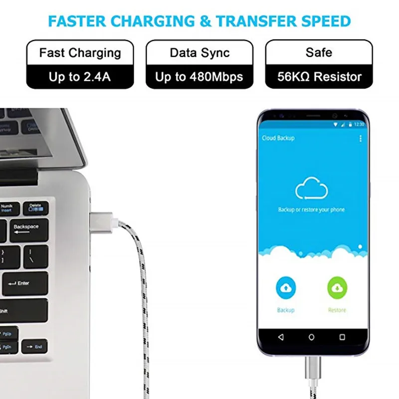 Кабель Micro usb Type C для быстрой зарядки телефонов Huawei P9 Mate 20 lite 9 Pro Nova 2 3 4 honor 10 8X 7X Galaxy