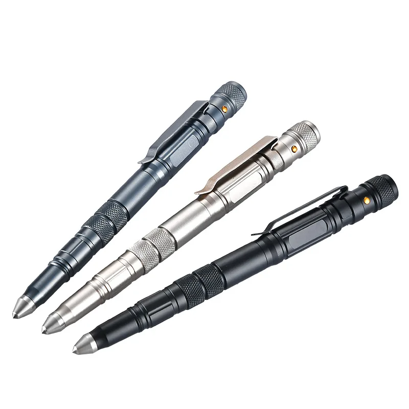 

New Outdoor Survival EDC Tool Multi-Function Self Defense Tactical Pen Emergency Kit with Led Light Strobe Glass Breaker Gifts